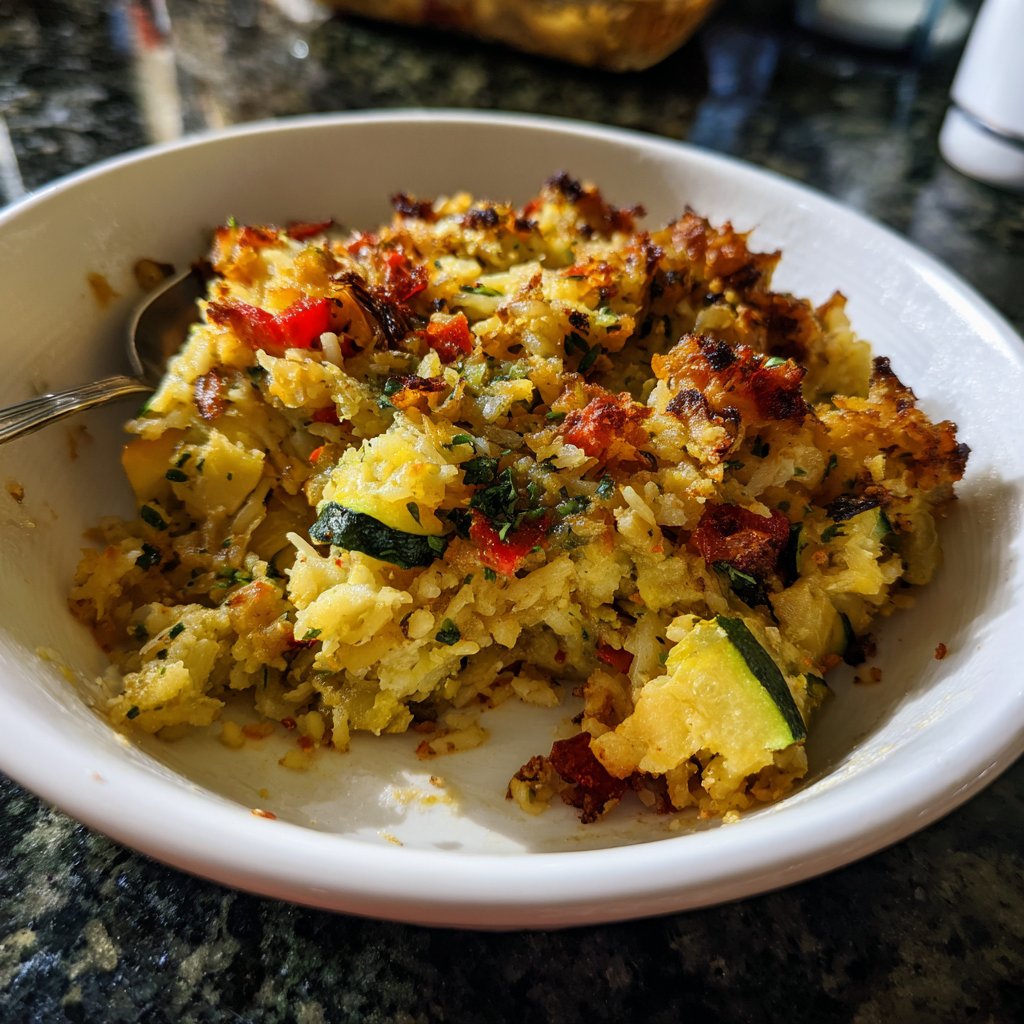 Herb Roasted Veggie Rice Bake