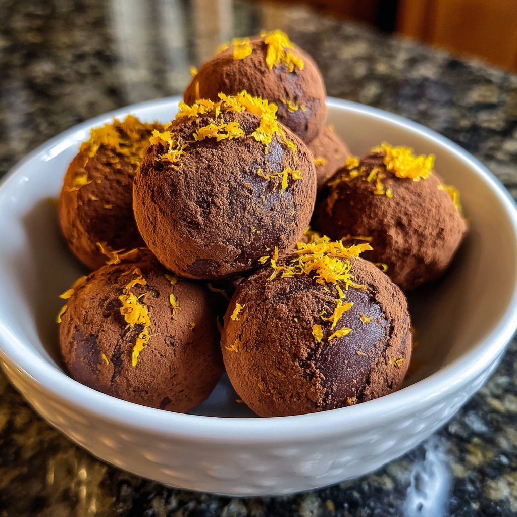 Dark Chocolate Orange Truffles