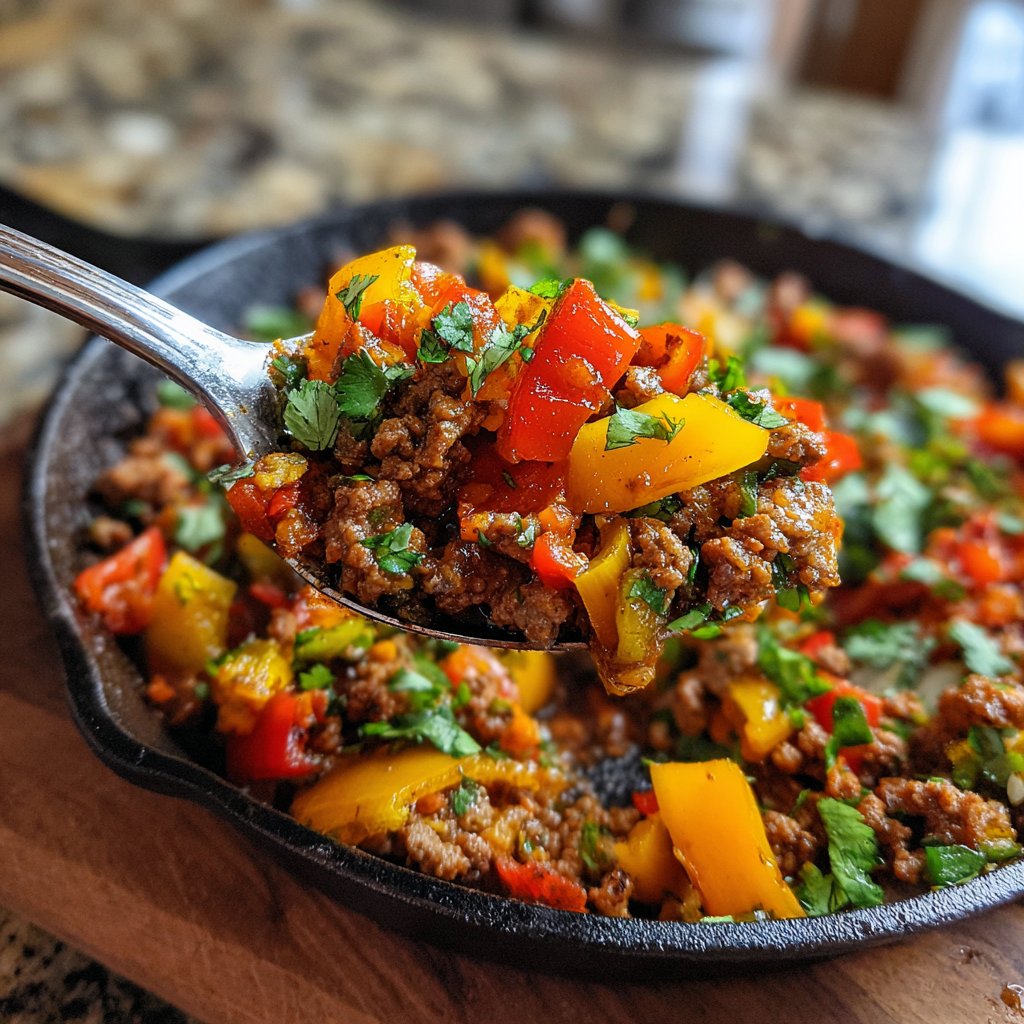 Easy Ground Beef Taco Skillet