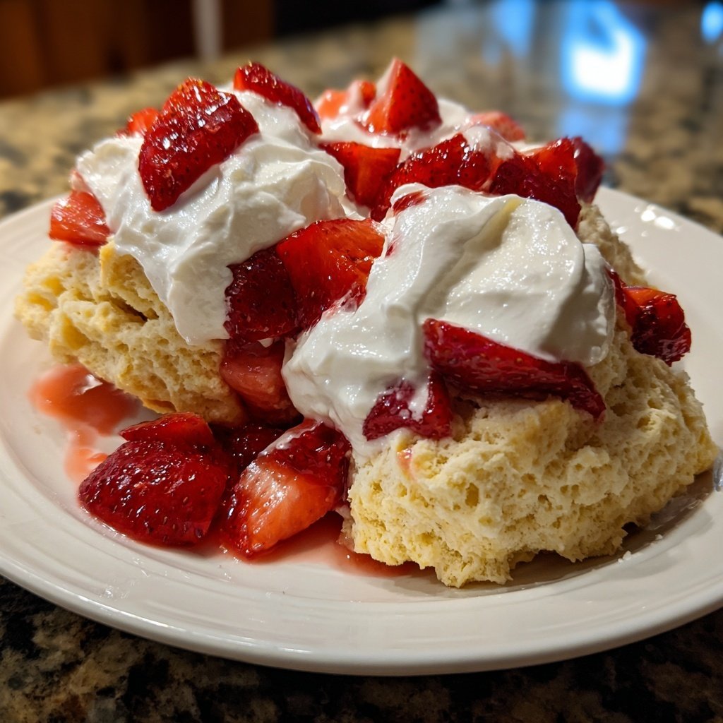 Strawberry Shortcake With Biscuits