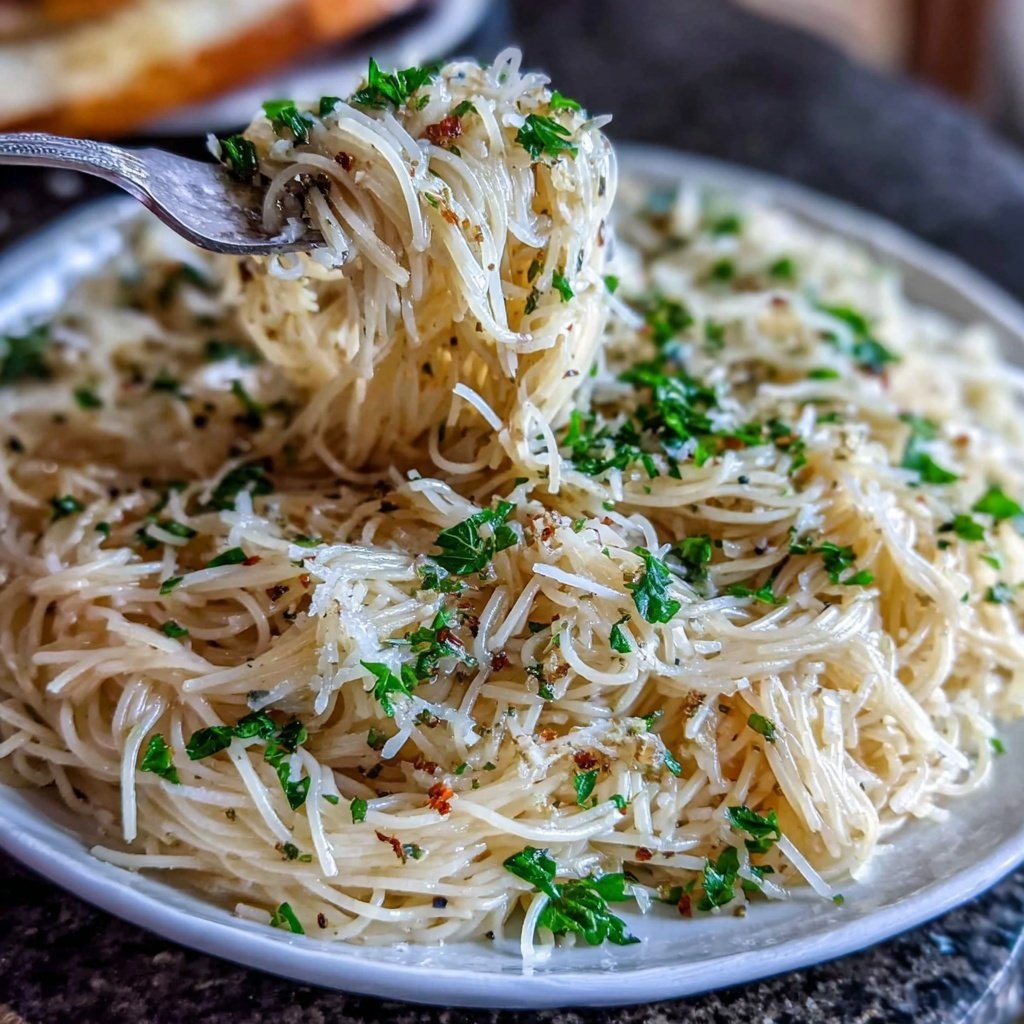 Angel Hair Pasta With Lemon Garlic Butter Sauce