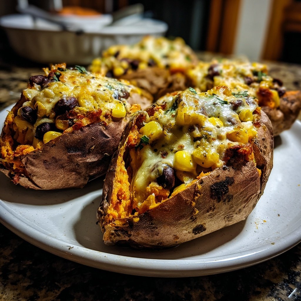 Valentine Dinner Stuffed Sweet Potatoes
