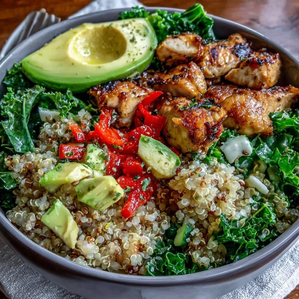 Healthy Dinner Chicken And Quinoa Bowl