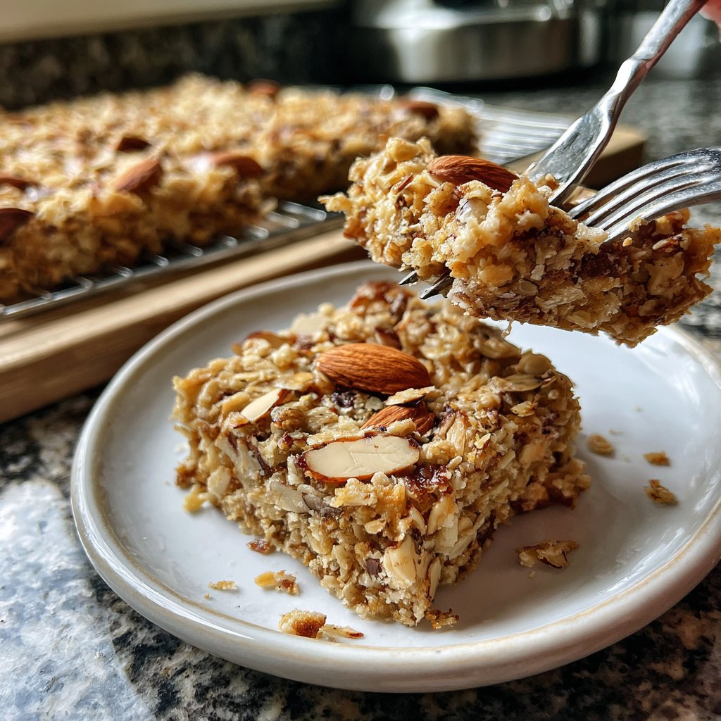Vanilla Almond Oat Breakfast Squares