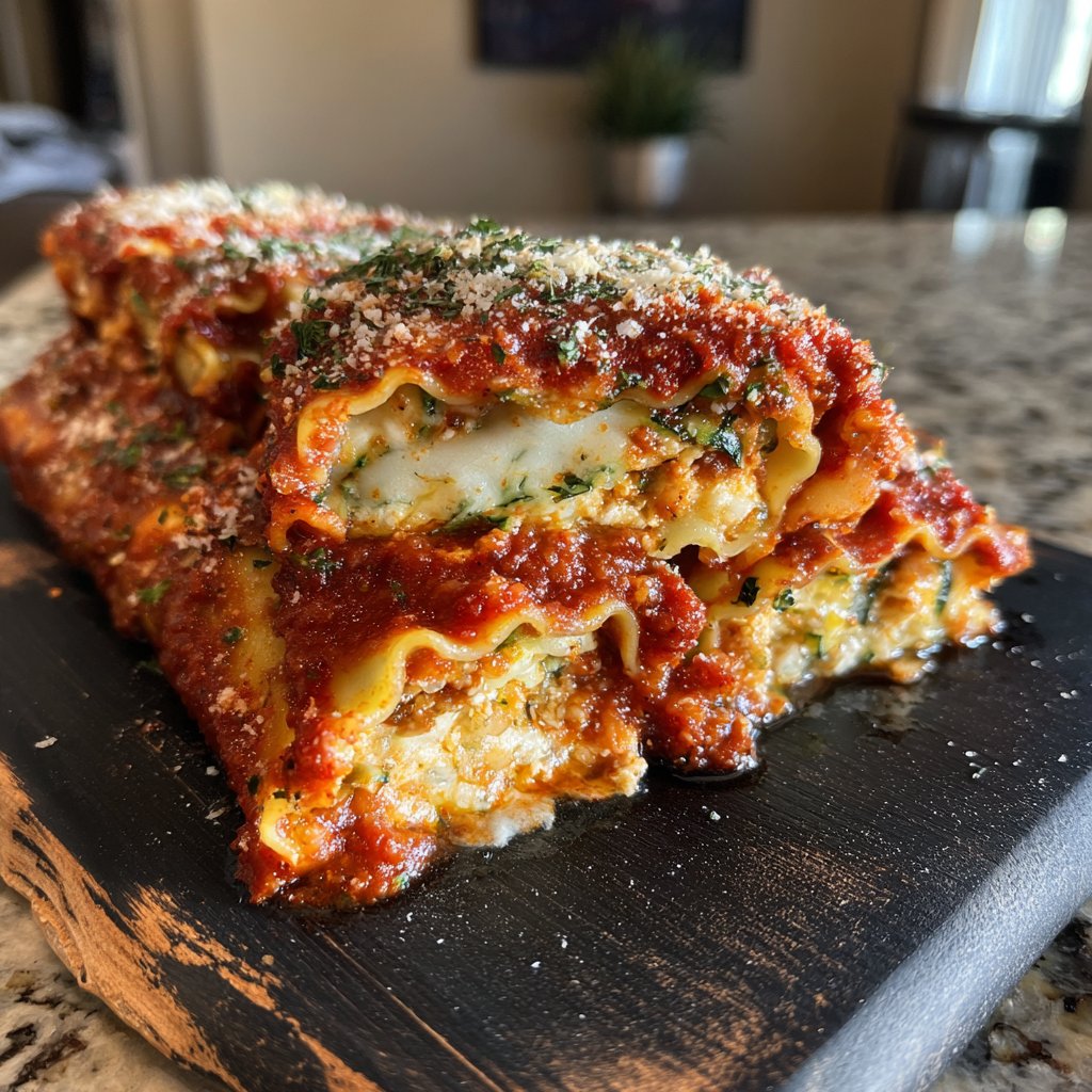 Zucchini Ribbon Lasagna Rolls