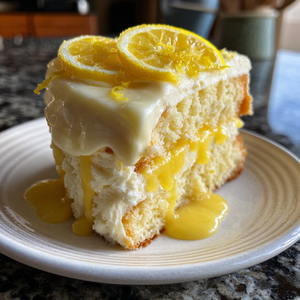 Mini Heart Cake with Lemon Vanilla Frosting
