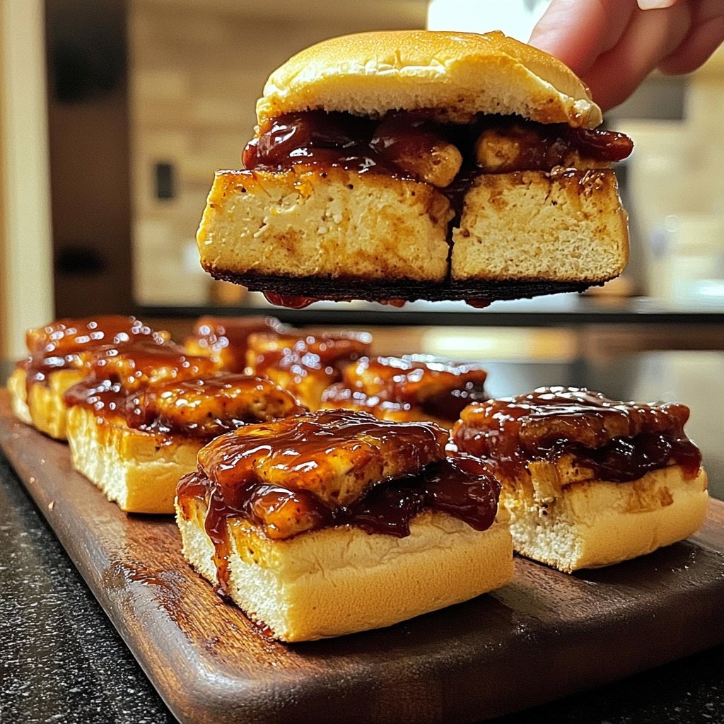 Sliders with BBQ Tofu