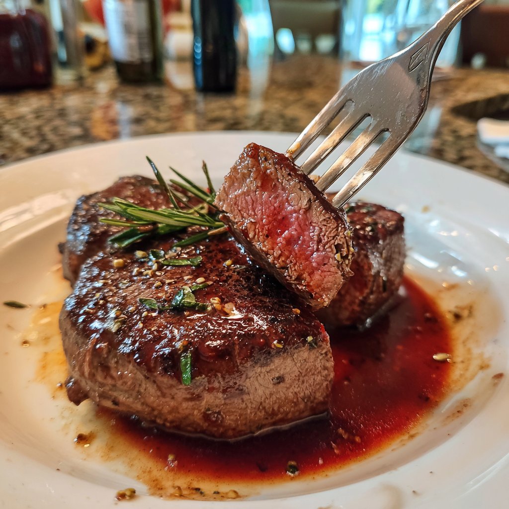 Romantic Filet Mignon with Red Wine Sauce