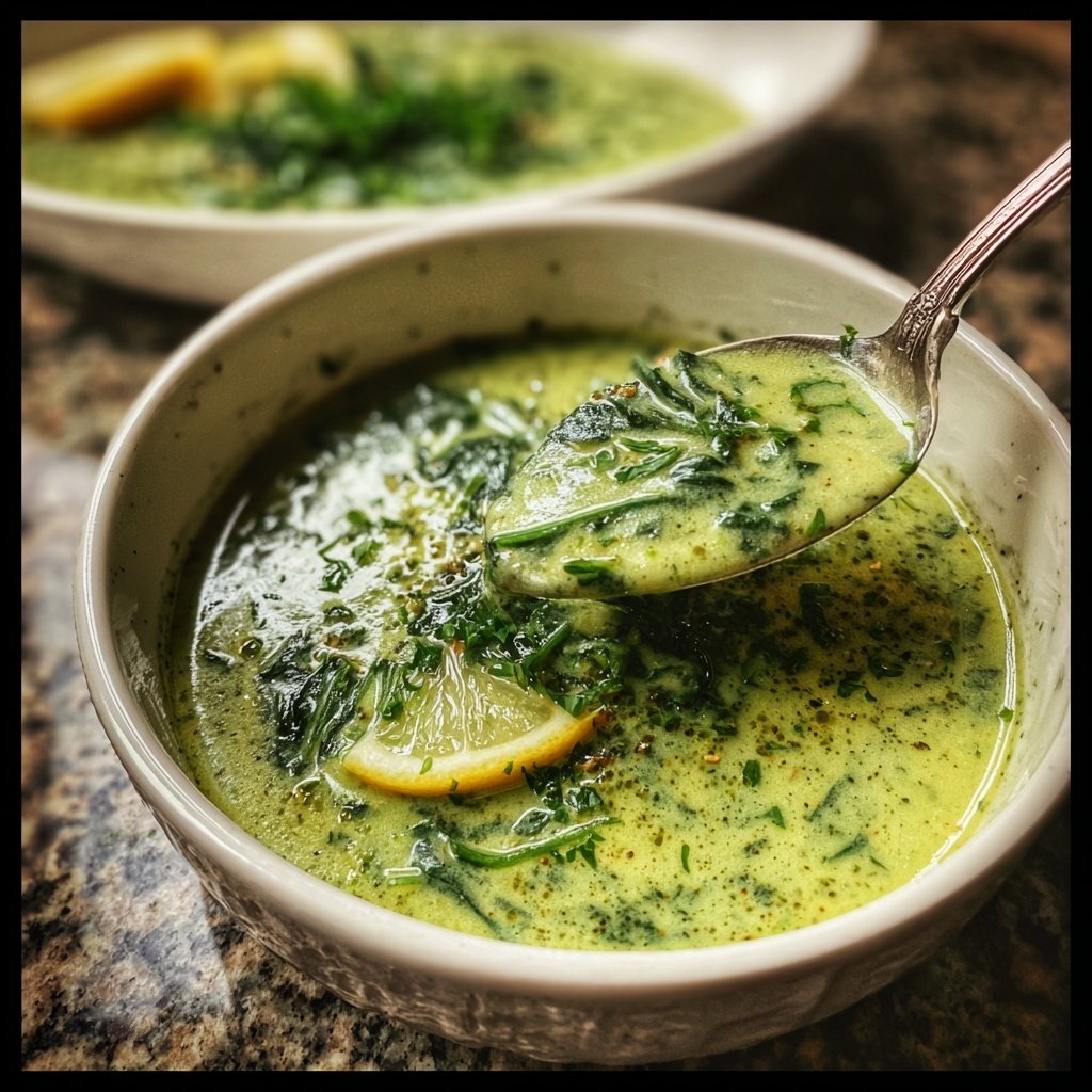 Creamy Lemon Spinach Soup