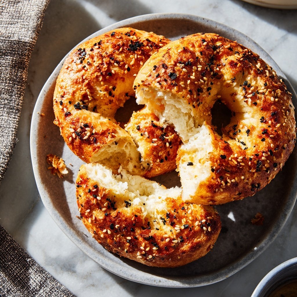 Air Fryer Yogurt Bagels