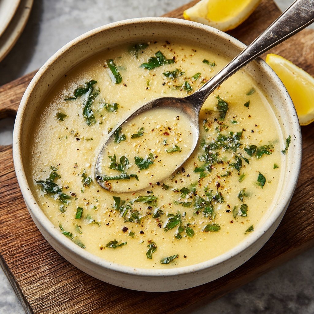 Creamy Lemon White Bean Soup Bowl