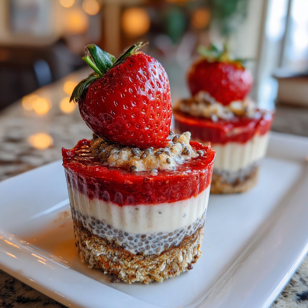 Valentines Breakfast Strawberry Chia Cups