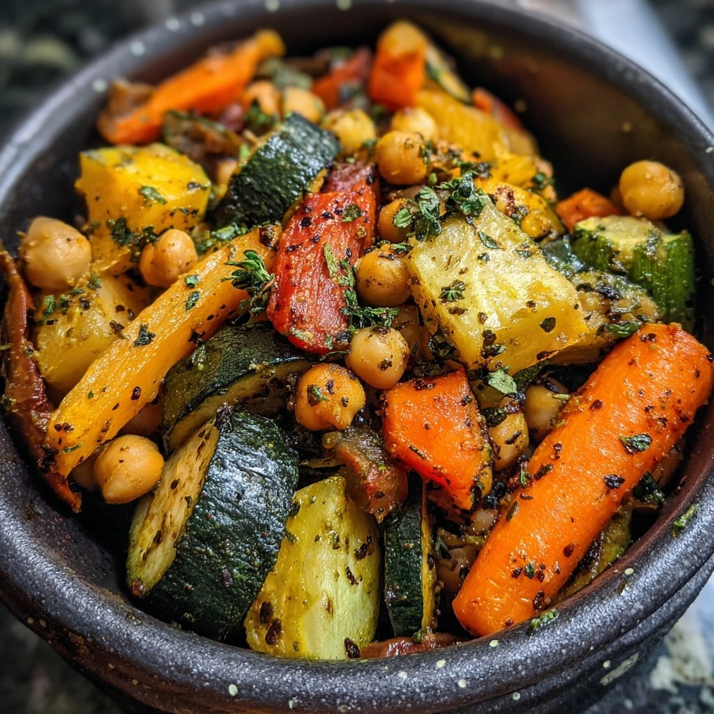 Healthy Crockpot Moroccan Vegetables