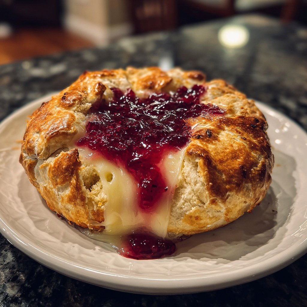 Baked Brie with Raspberry Jam