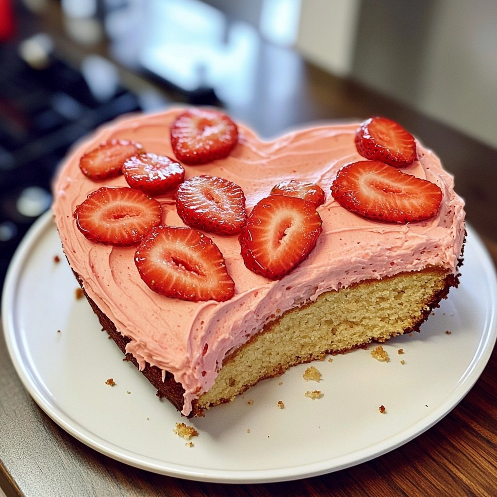 Valentines Heart Cake Easy