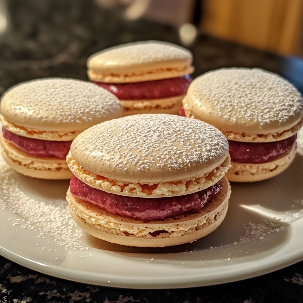 Valentines Treats Raspberry Macarons